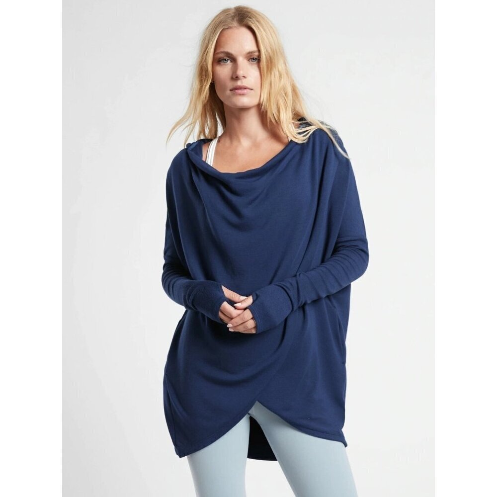 Athleta Purana Wrap Sweatshirt Blue XS
